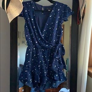 Navy stars romper